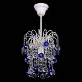 Люстра Зима шар синяя (белая патина)  в Химках