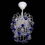 Люстра Зима шар синяя (белая патина)  в Химках