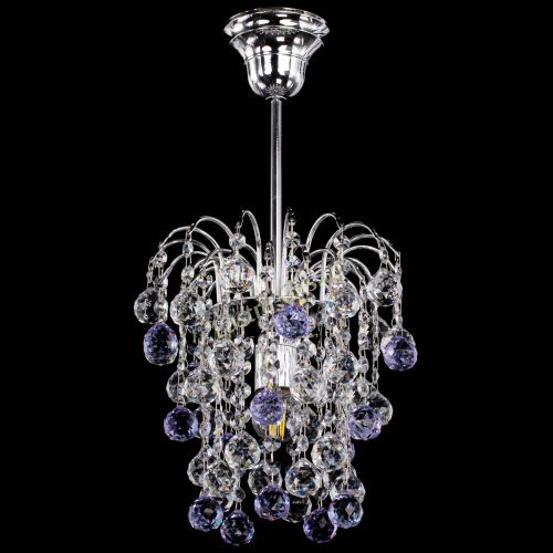 Люстра Зима шар фиолетовая в Химках Гусь Хрустальный