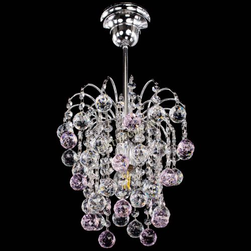 Люстра Зима шар розовая в Химках Гусь Хрустальный
