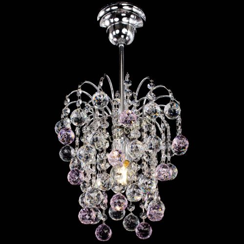 Люстра Зима шар розовая в Химках Гусь Хрустальный