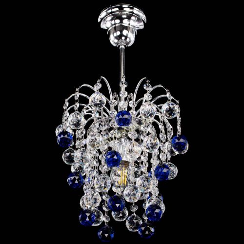 Люстра Зима шар синяя в Химках Гусь Хрустальный