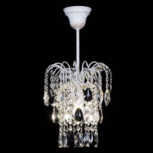 Люстра Зима журавлик черная (белая патина) в Химках Гусь Хрустальный