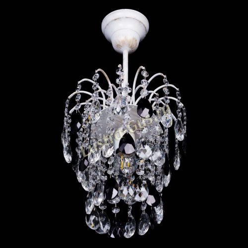 Люстра Зима журавлик черная (белая патина) в Химках Гусь Хрустальный