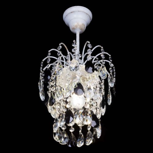 Люстра Зима журавлик черная (белая патина) в Химках Гусь Хрустальный