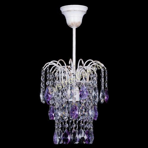 Люстра Зима журавлик фиолетовая (белая патина) в Химках Люстра Зима журавлик фиолетовая (белая патина) в Химках