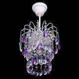 Люстра Зима журавлик фиолетовая (белая патина) в Химках Люстра Зима журавлик фиолетовая (белая патина) в Химках