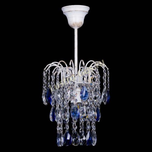 Люстра Зима журавлик синяя (белая патина) в Химках Люстра Зима журавлик синяя (белая патина) в Химках