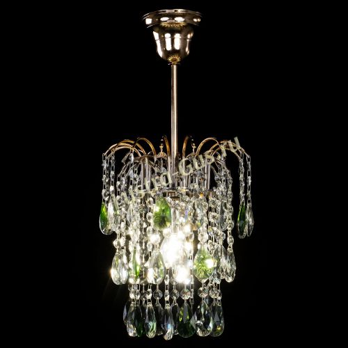 Люстра Зима журавлик зеленая в Химках Гусь Хрустальный