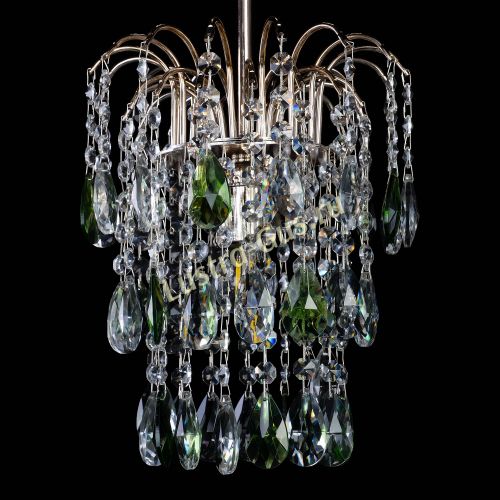 Люстра Зима журавлик зеленая в Химках Гусь Хрустальный