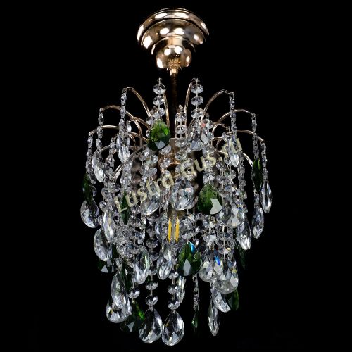 Люстра Зима журавлик зеленая в Химках Гусь Хрустальный