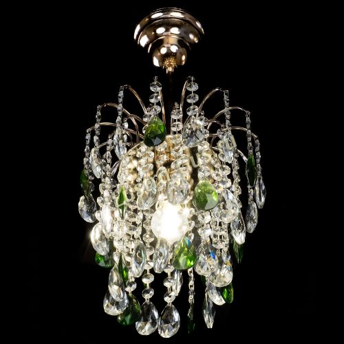 Люстра Зима журавлик зеленая в Химках Гусь Хрустальный