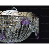 Люстра Анжелика журавлик фиолетовая в Химках