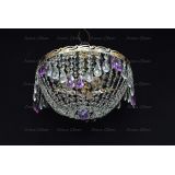 Люстра Анжелика журавлик фиолетовая в Химках