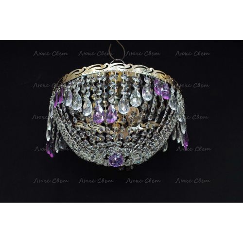 Люстра Анжелика журавлик фиолетовая в Химках Гусь Хрустальный