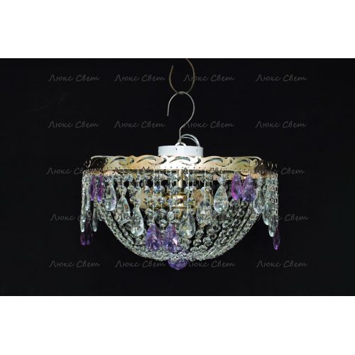 Люстра Анжелика журавлик фиолетовая в Химках Гусь Хрустальный