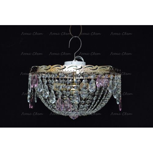 Люстра Анжелика журавлик розовая в Химках Гусь Хрустальный