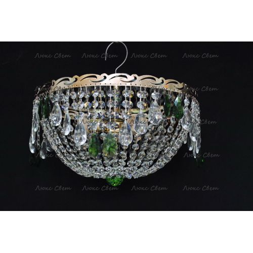 Люстра Анжелика журавлик зеленая в Химках Гусь Хрустальный