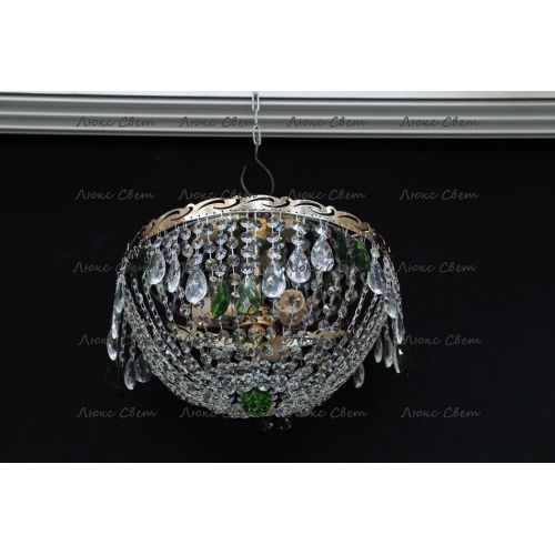 Люстра Анжелика журавлик зеленая в Химках Гусь Хрустальный