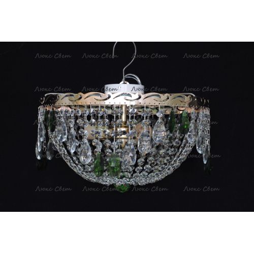 Люстра Анжелика журавлик зеленая в Химках Гусь Хрустальный