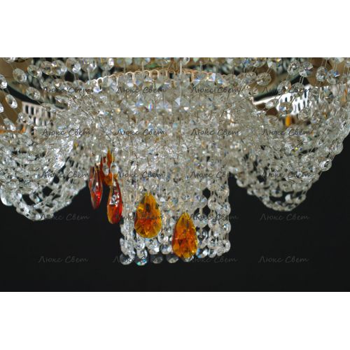 Люстра Водоворот + низ цветная в Химках Гусь Хрустальный