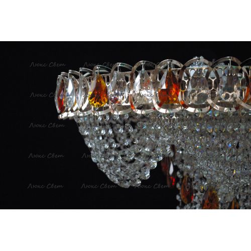 Люстра Водоворот + низ цветная в Химках Гусь Хрустальный