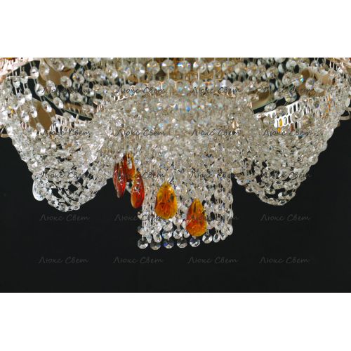 Люстра Водоворот + низ цветная в Химках Гусь Хрустальный