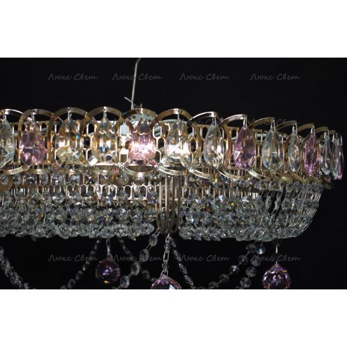 Люстра Кольцо блин розовая в Химках Гусь Хрустальный