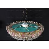 Люстра Кольцо блин розовая в Химках