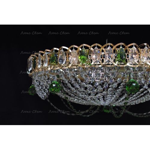 Люстра Водоворот роза зеленая в Химках Гусь Хрустальный