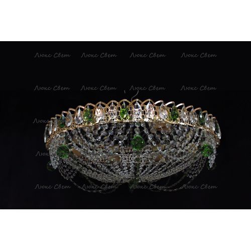 Люстра Водоворот роза зеленая в Химках Гусь Хрустальный