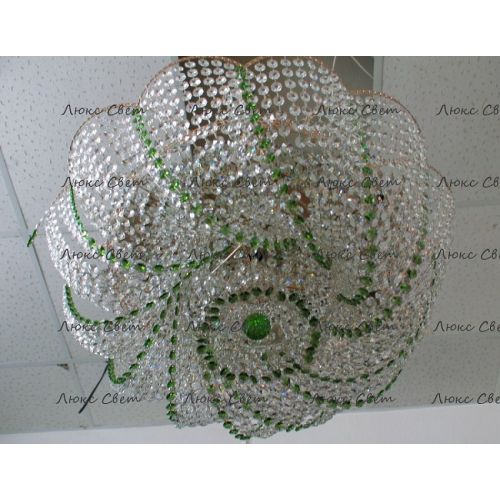 Люстра Лотос  Елена цветная № 1 в Химках Гусь Хрустальный