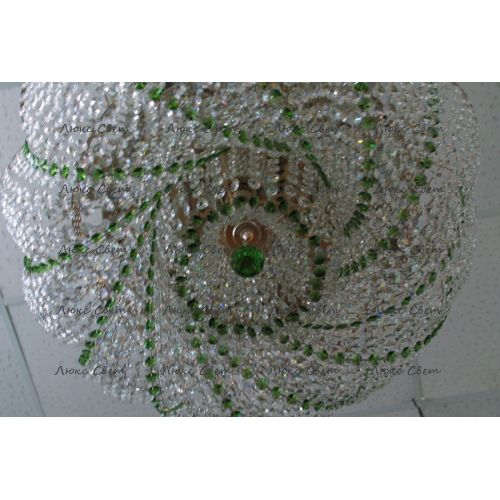 Люстра Лотос  Елена цветная № 1 в Химках Гусь Хрустальный