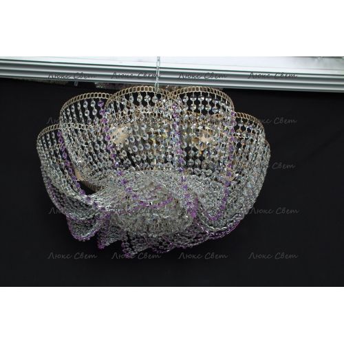 Люстра Лотос Елена сиреневая в Химках Гусь Хрустальный