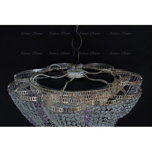 Люстра Лотос Елена сиреневая в Химках Гусь Хрустальный