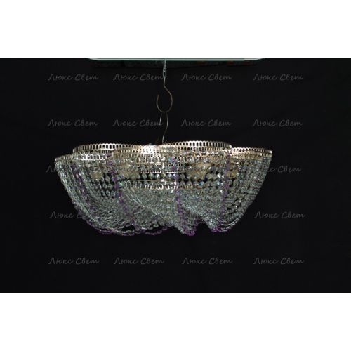 Люстра Лотос Елена сиреневая в Химках Гусь Хрустальный