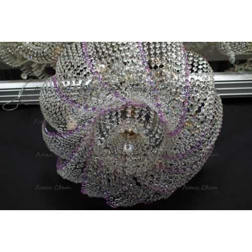 Люстра Лотос Елена сиреневая в Химках Гусь Хрустальный