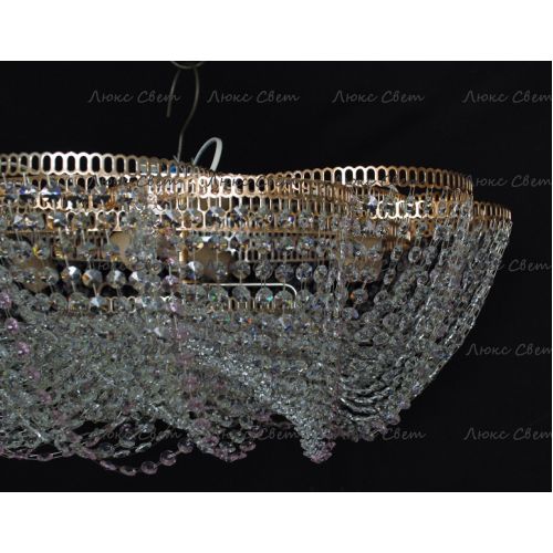 Люстра Лотос Елена розовая в Химках Гусь Хрустальный