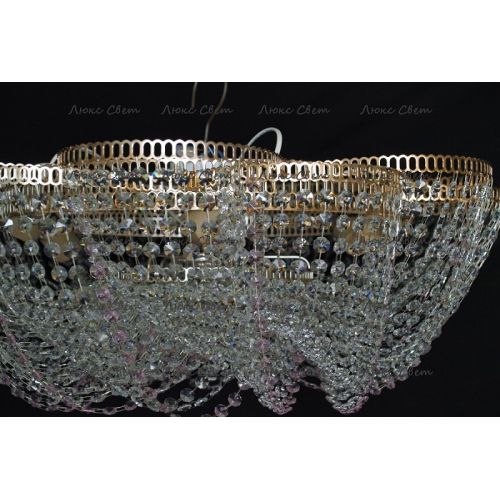 Люстра Лотос Елена розовая в Химках Гусь Хрустальный