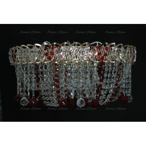 Люстра Водоворот Мария красная  в Химках Гусь Хрустальный