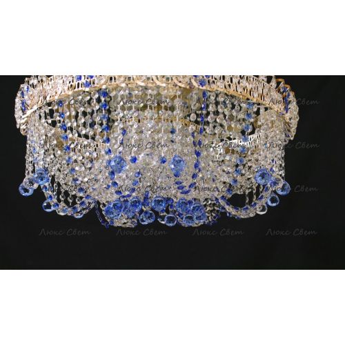 Люстра Водоворот Мария синяя в Химках Гусь Хрустальный