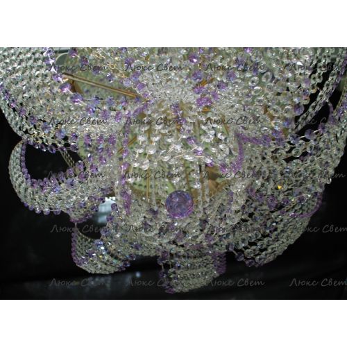 Люстра Космос № 2 фиолетовая в Химках Гусь Хрустальный