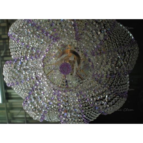 Люстра Космос № 2 фиолетовая в Химках Гусь Хрустальный