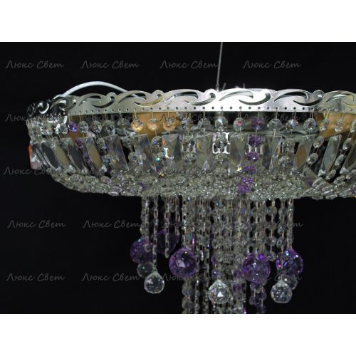 Люстра Анжелика 1 шар 40 мм фиолетовая в Химках Гусь Хрустальный