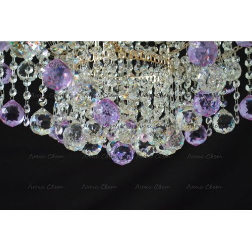 Люстра Космос шар 40 мм фиолетовая в Химках Гусь Хрустальный