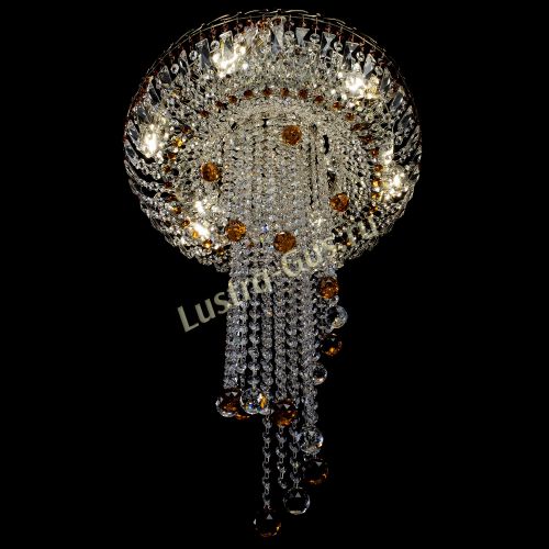 Люстра Анжелика №2 длинная шар 30 мм чайная  в Химках Гусь Хрустальный