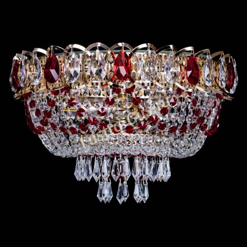 Люстра Астра Ажур красная в Химках Гусь Хрустальный