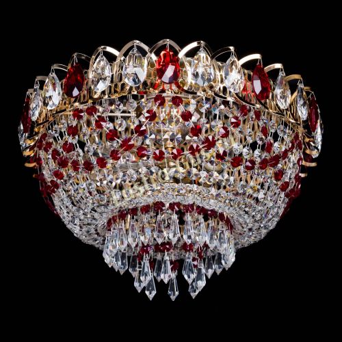 Люстра Астра Ажур красная в Химках Гусь Хрустальный