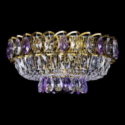 Люстра Астра Бутон №1 фиолетовая под бронзу в Химках Гусь Хрустальный