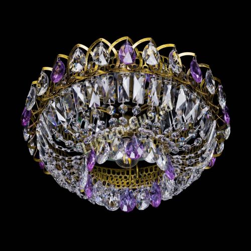 Люстра Астра Бутон №1 фиолетовая под бронзу в Химках Гусь Хрустальный